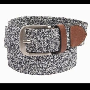 Tommy Bahama Stretch Leather Tweed Belt Brown Women's Small 35MM BNWT SO
